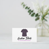 メタリックピンクTシャツプリント衣料品 名刺 (スタンド正面)