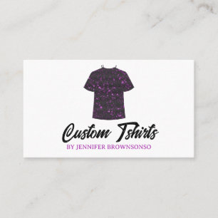 メタリックピンクTシャツプリント衣料品 名刺