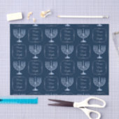 メタリックフィリグリー（ユダヤ教）メノラーピースラブライト 薄葉紙 (クラフト)