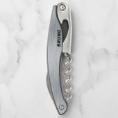 メタリックフェイクシルバーのテクスチャ背景 ソムリエナイフ (裏面)