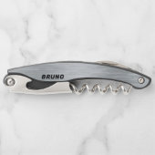 メタリックフェイクシルバーのテクスチャ背景 ソムリエナイフ (正面)