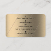 メタリックフェイクテクスチャ理容師名刺 名刺 (裏面)