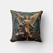メタリックフェイクレリーフ、 浮き彫りエンジェルアート装飾用クッション クッション (正面)