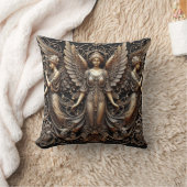 メタリックフェイクレリーフ、 浮き彫りエンジェルズアート装飾用クッション クッション (ブランケット)