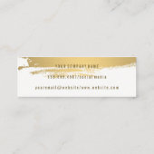 メタリックフェイク金ゴールドブラシ スキニー名刺 (裏面)