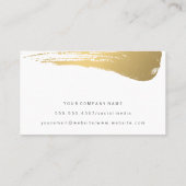 メタリックフェイク金ゴールドブラシ(黒/白) 名刺 (裏面)