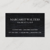 メタリックフェイク金ゴールドベルベットブラックとモノグラム 名刺 (裏面)