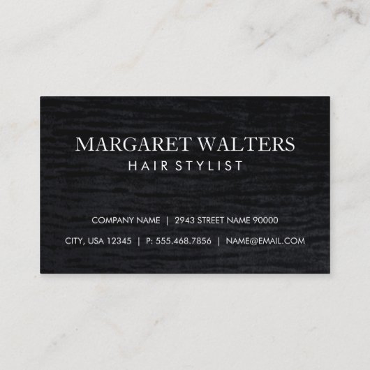 メタリックフェイク金ゴールドベルベットブラックとモノグラム 名刺 (裏面)