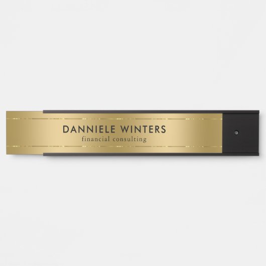 メタリックフェイク金ゴールド背景 サインプレート (正面)