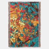 メタリックフォレストレトロ電気赤 スローブランケット (正面縦)