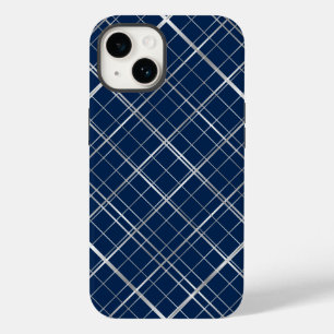 メタリックフレームパターン.b DブルーBG Case-Mate iPhone 14ケース