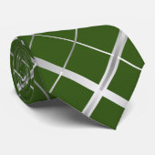 メタリックフレームパターン.b D緑BG ネクタイ (ロール)