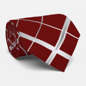 メタリックフレームパターン.b D赤BG ネクタイ (ロール)