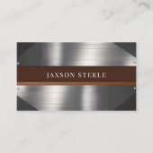 メタリックブラウンアクセント 名刺 (正面)