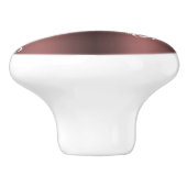 メタリックブラウン白い渦巻きクリスマス セラミックノブ (側面)