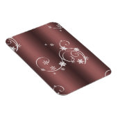 メタリックブラウン白い渦巻きクリスマス マグネット (右側)