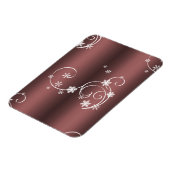 メタリックブラウン白い渦巻きクリスマス マグネット (左側)