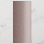 メタリックブラウン結婚のビュッフェメニュー メニュー (裏面)