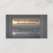 メタリックブラシ仕上げシャイン |ダイヤモンドメッキパターン 名刺 (正面)