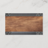 メタリックブラシ仕上げシャイン |ダイヤモンドメッキ |木材 名刺 (裏面)