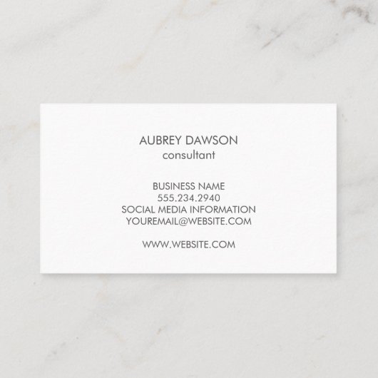 メタリックブラシ仕上げテクスチャ |モノグラム 名刺 (裏面)