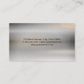 メタリックブラシ仕上げ高光沢 名刺 (裏面)