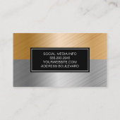 メタリックブラシ仕上げ2トーン 名刺 (裏面)