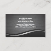 メタリックブラシ付き波の背景 |ウィスク 名刺 (裏面)