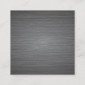 メタリックブラシ付き背景 スクエア名刺 (裏面)