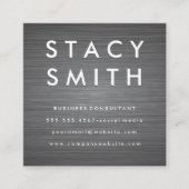 メタリックブラシ付き背景 スクエア名刺 (正面)