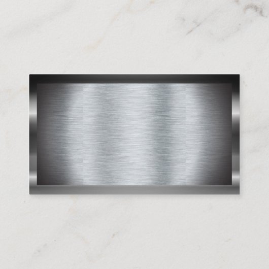 メタリックブラシ付き背景 |メタリック縁ど 名刺 (裏面)