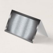 メタリックブラシ付き背景 | QRコード 名刺 (裏面)