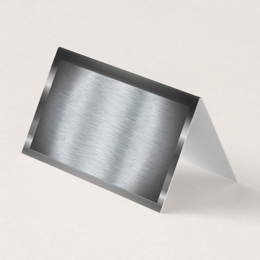 メタリックブラシ付き背景 | QRコード 名刺 (裏面)