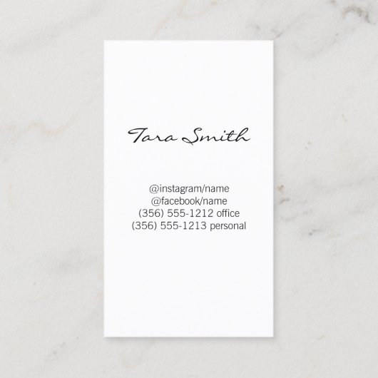 メタリックブラシ(グラマー) 名刺 (裏面)