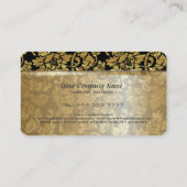メタリックブラックおよび金ゴールドフローラダンパー 名刺 (裏面)