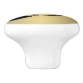 メタリックブラックおよび金ゴールド幾何学的デザイン セラミックノブ (側面)