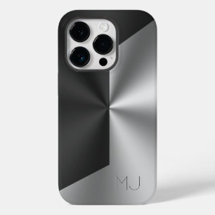 メタリックブラックとグレーの分割スクリーンモノグラム Case-Mate iPhone 14 PROケース