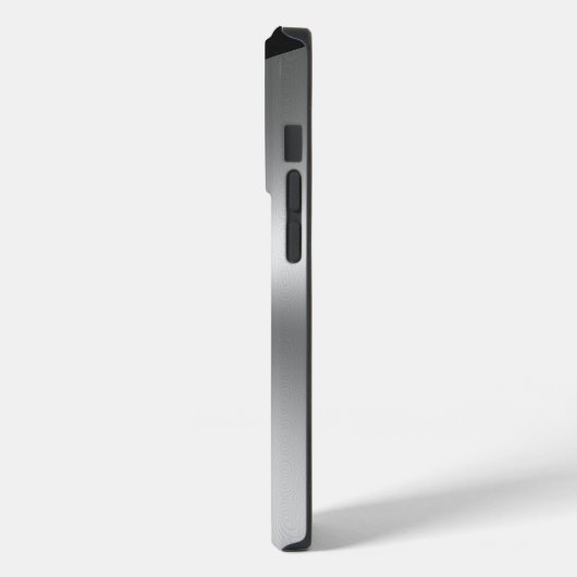 メタリックブラックとグレーの分割スクリーンモノグラム Case-Mate iPhoneケース (裏面 / 左)