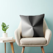 メタリックブラックとシルバーのステンレス鋼の外観 クッション (椅子)