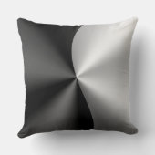 メタリックブラックとシルバーのステンレス鋼の外観 クッション (裏面)