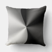 メタリックブラックとシルバーのステンレス鋼の外観 クッション (正面)