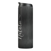 メタリックブラックグリッター パーソナライズされた タンブラー (回転右)