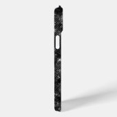 メタリックブラックグリッター パーソナライズされた Case-Mate iPhoneケース (裏面 / 右)