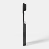 メタリックブラックグリッター パーソナライズされた iPhoneケース (左側面)