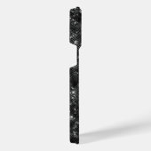 メタリックブラックグリッター パーソナライズされた iPhoneケース (右側面)