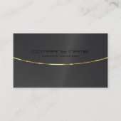メタリックブラック(金ゴールドアクセント) 名刺 (正面)