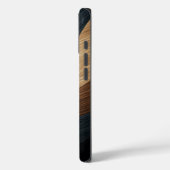 メタリックブラック&金ゴールドゼブラストライプフォンケース Case-Mate iPhoneケース (裏面 / 左)