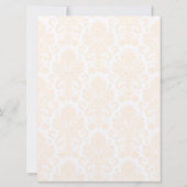 メタリックブラック&金ゴールドダマスクウェディング招待状 招待状 (裏面)