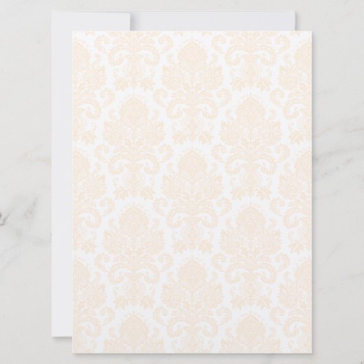 メタリックブラック&金ゴールドダマスクウェディング招待状 招待状 (裏面)