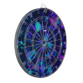 メタリックブルーとパープルクリスタル ダーツボード (正面左)